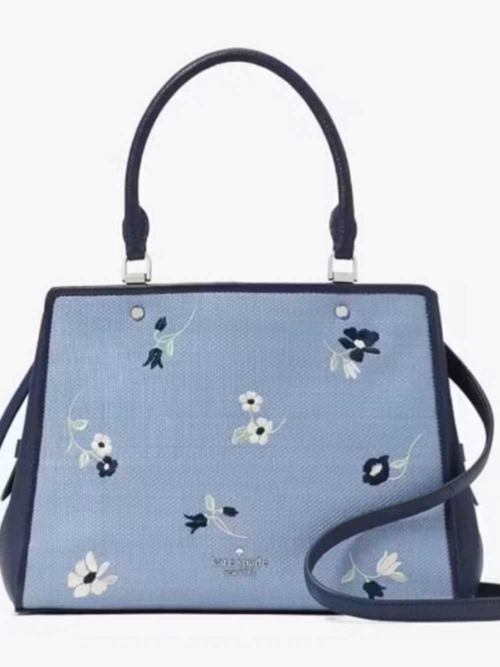 Kate Spade New York Leila Floral Embroidered Medium Triple Compartment Satchel - Picture 2 of 8